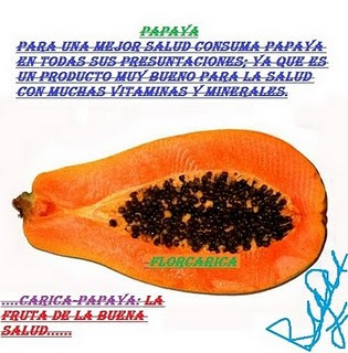 Caracteristicas organolepticas de la papaya